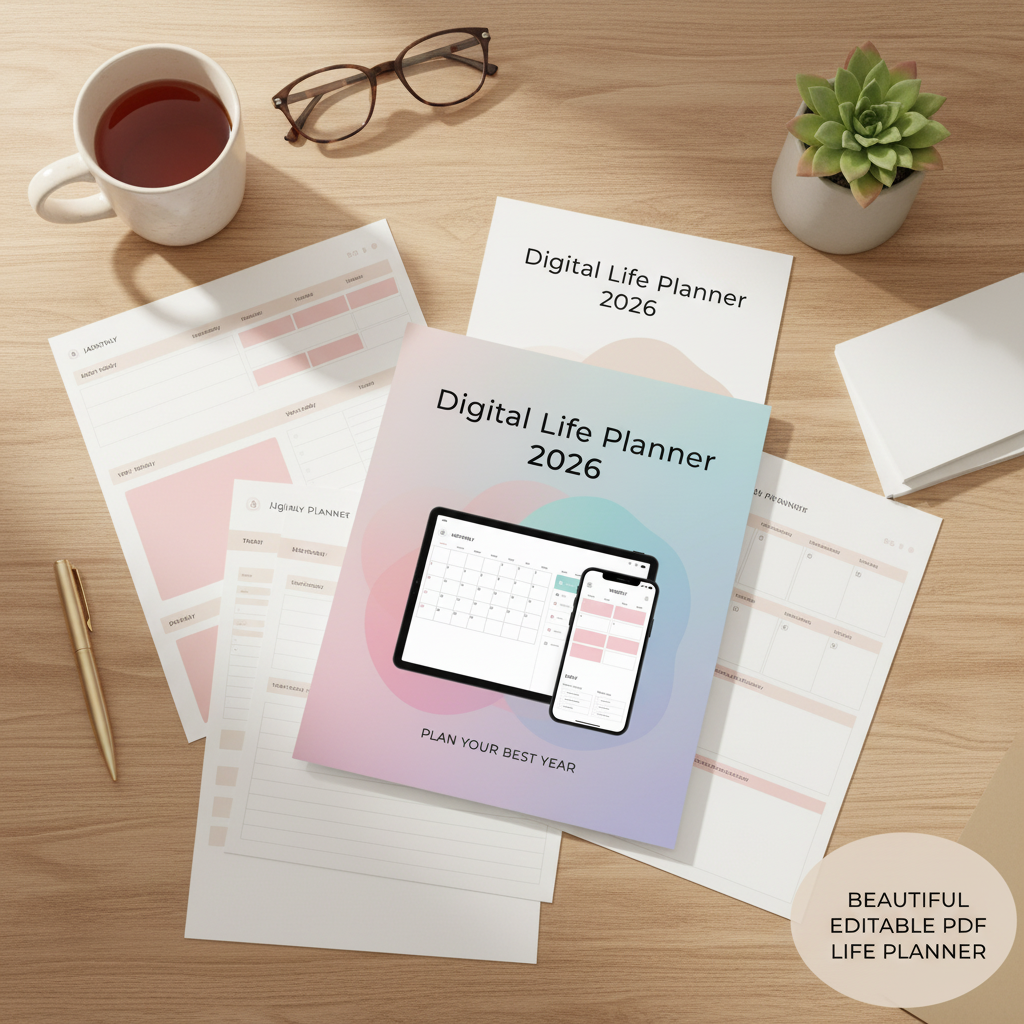 Digital Life Planner - Flat Lay